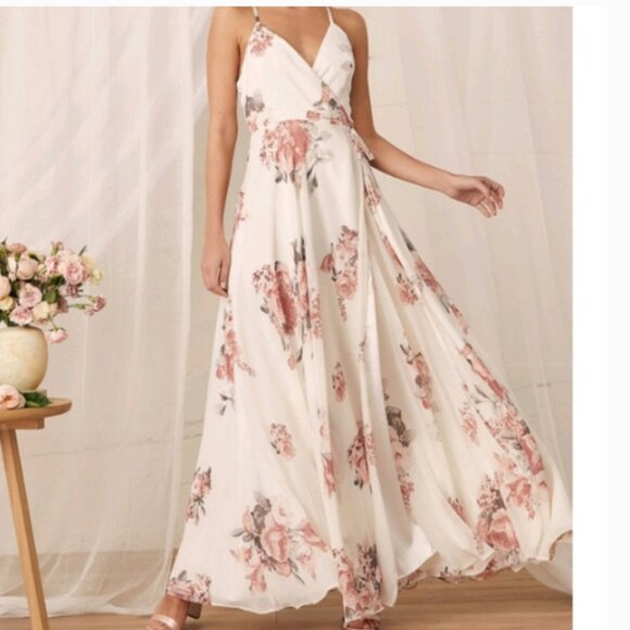 Nwt Lulu's Elegantly Inclined floral maxi dress XL - Picture 3 of 15
